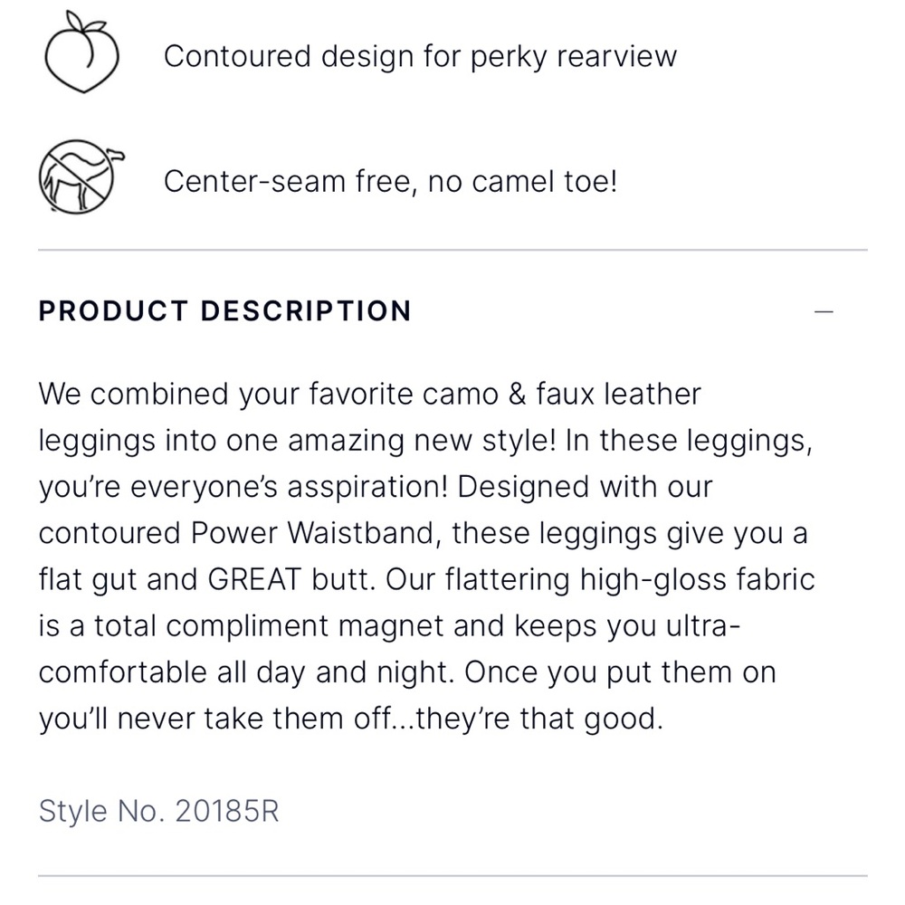 Spanx Faux Leather Camo Leggings S - Picture 4 of 4